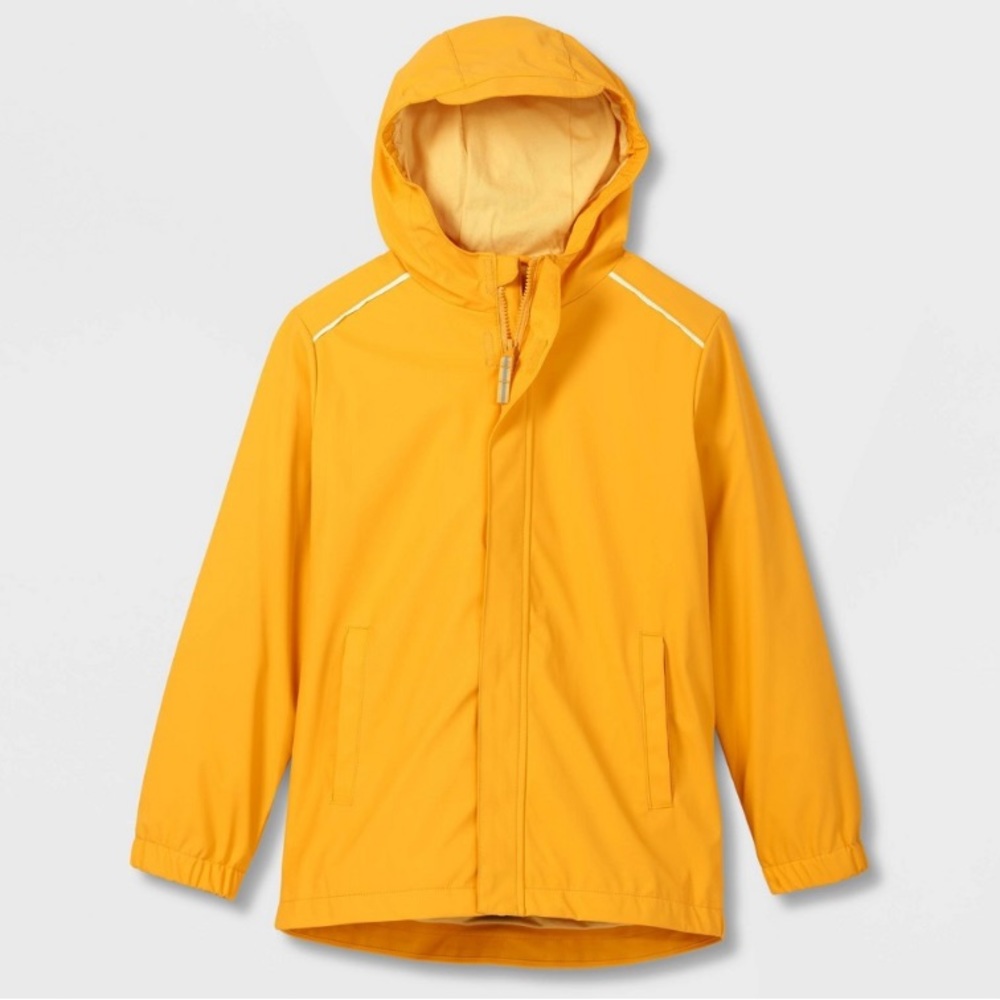 Kids' Solid Long Sleeve Rain Jacket - Cat & Jack XL NWT
